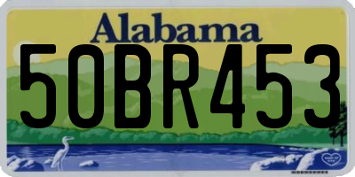 AL license plate 50BR453