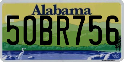 AL license plate 50BR756