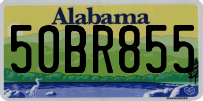 AL license plate 50BR855