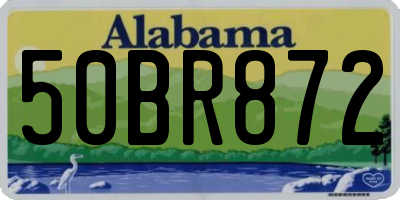 AL license plate 50BR872