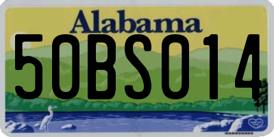 AL license plate 50BS014