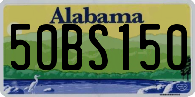 AL license plate 50BS150