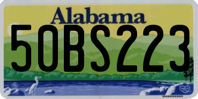 AL license plate 50BS223