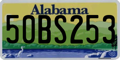 AL license plate 50BS253