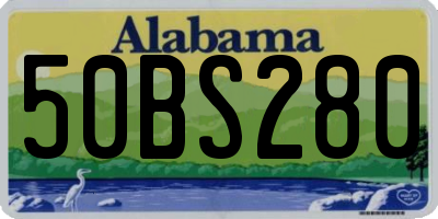 AL license plate 50BS280