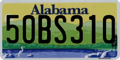 AL license plate 50BS310