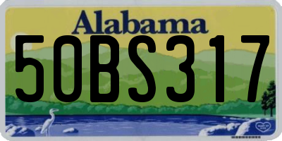 AL license plate 50BS317