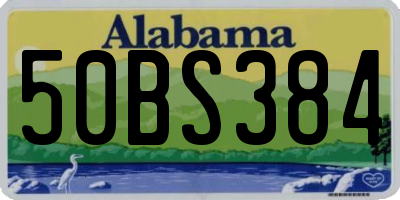 AL license plate 50BS384