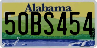 AL license plate 50BS454
