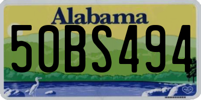 AL license plate 50BS494