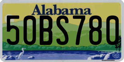 AL license plate 50BS780