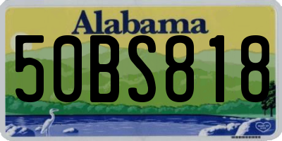 AL license plate 50BS818