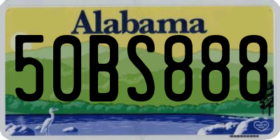 AL license plate 50BS888