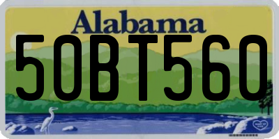 AL license plate 50BT560