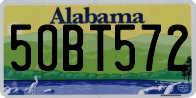 AL license plate 50BT572