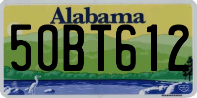 AL license plate 50BT612