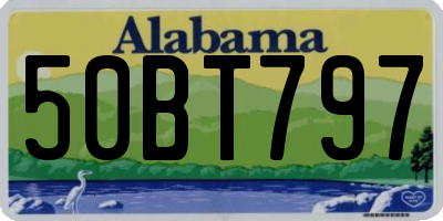 AL license plate 50BT797