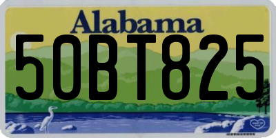 AL license plate 50BT825
