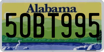 AL license plate 50BT995