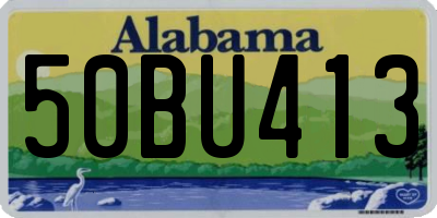 AL license plate 50BU413