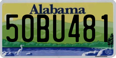AL license plate 50BU481