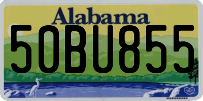 AL license plate 50BU855