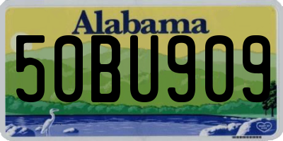 AL license plate 50BU909