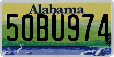 AL license plate 50BU974