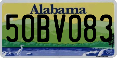 AL license plate 50BV083