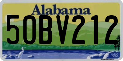 AL license plate 50BV212