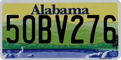 AL license plate 50BV276