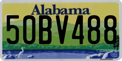 AL license plate 50BV488