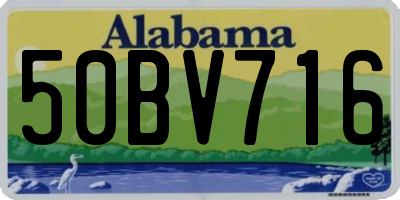 AL license plate 50BV716