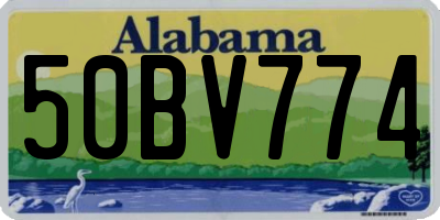 AL license plate 50BV774