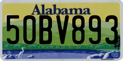AL license plate 50BV893