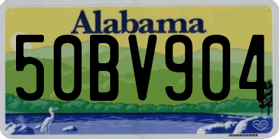 AL license plate 50BV904