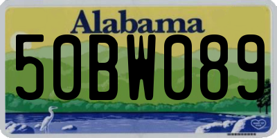 AL license plate 50BW089