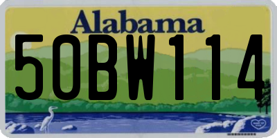 AL license plate 50BW114