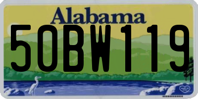 AL license plate 50BW119