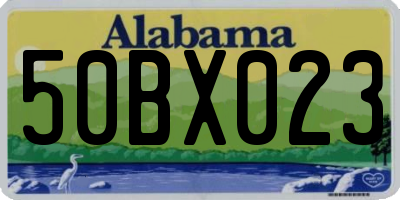 AL license plate 50BX023