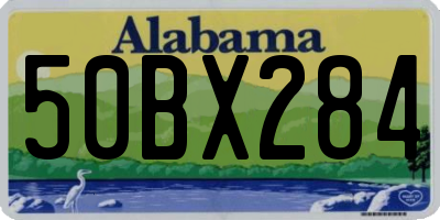 AL license plate 50BX284