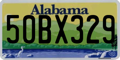 AL license plate 50BX329