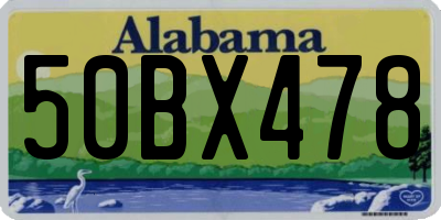 AL license plate 50BX478
