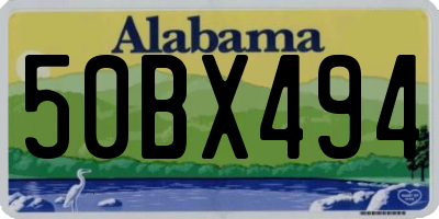 AL license plate 50BX494
