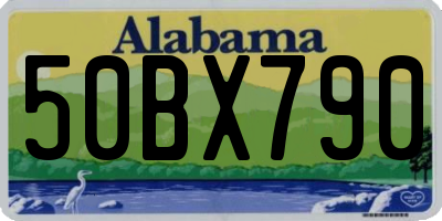AL license plate 50BX790
