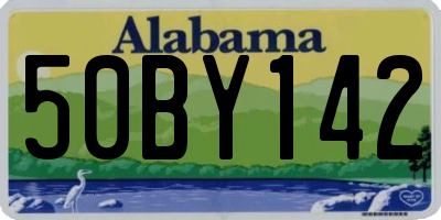 AL license plate 50BY142
