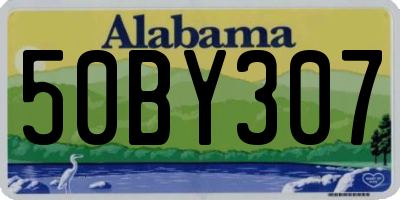 AL license plate 50BY307