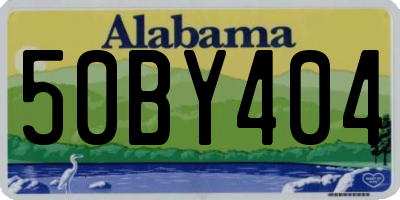 AL license plate 50BY404