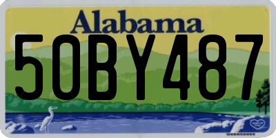 AL license plate 50BY487