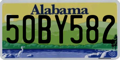 AL license plate 50BY582